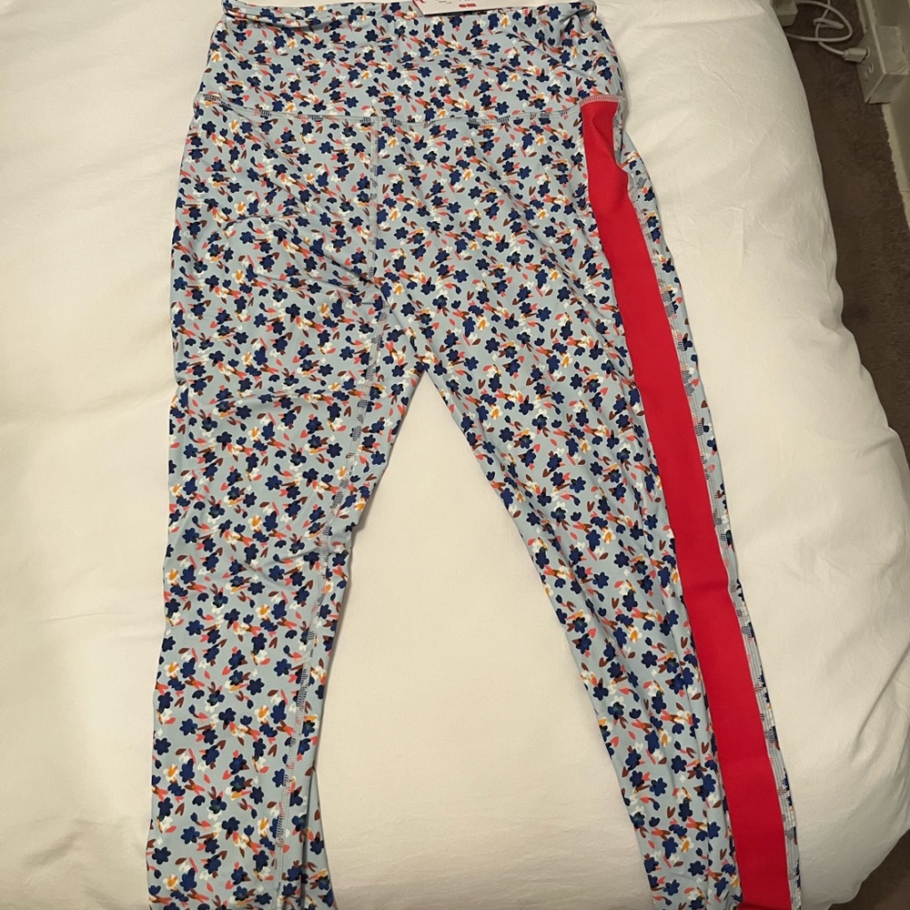 NWT floral Solid and striped leggings